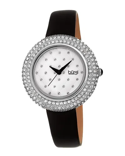 Burgi Women's Satin Over Leather Watch