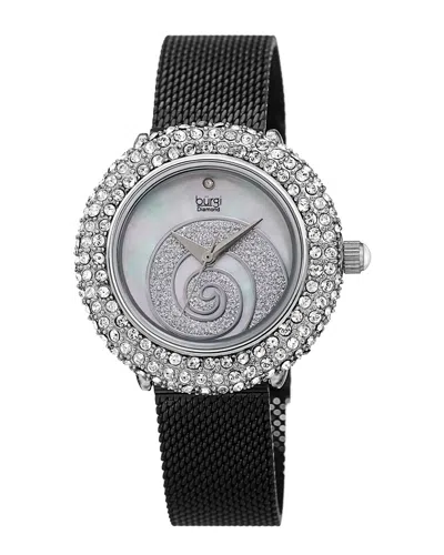 Burgi Women's Stainless Steel Diamond Watch
