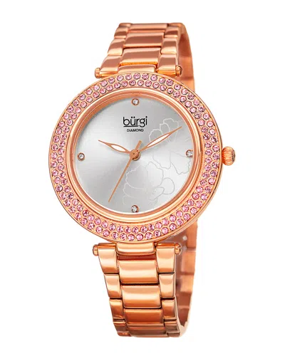 Burgi Women's Stainless Steel Watch