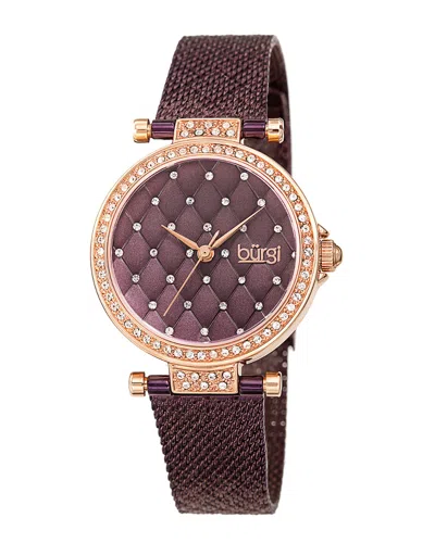 Burgi Women's Stainless Steel Watch