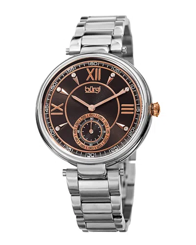 Burgi Women's Stainless Steel Watch
