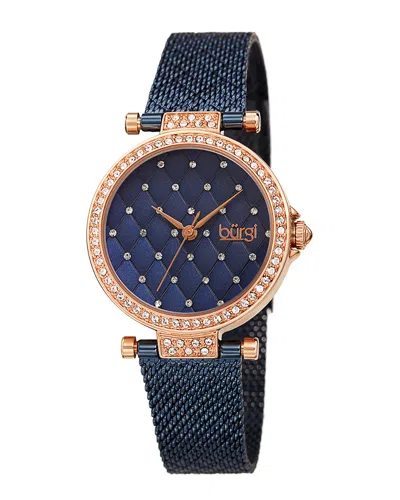 Burgi Women's Stainless Steel Watch