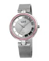 Burgi Women's Stainless Steel Watch