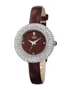 Burgi Women's Swaroski Encrusted & Diamond Marker Watch