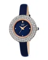 Burgi Women's Swaroski Encrusted & Diamond Marker Watch