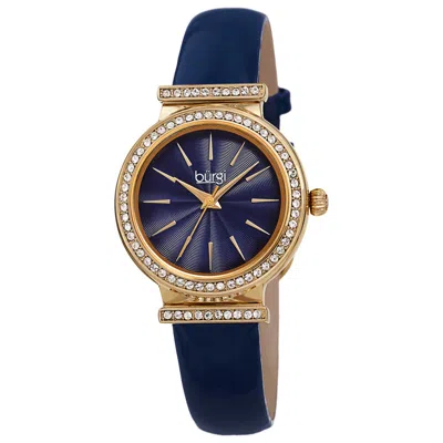 Burgi Women's Genuine Patent Leather Watch In Purple