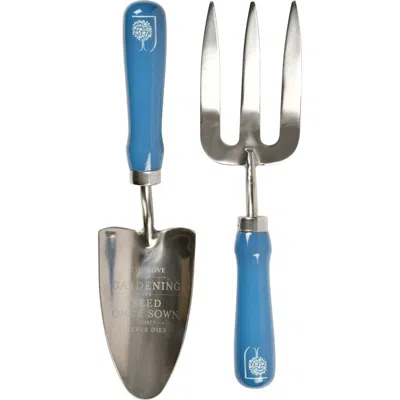 Burgon & Ball British Meadow Trowel & Fork Set In Blue