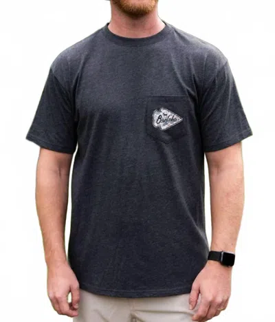 Burlebo Arrowhead Classic Deer Camo Short Sleeve Pocket Tee In Black