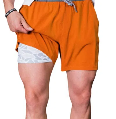 Burlebo Athletic Shorts 7" In Orange