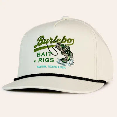 Burlebo Cream Embroidered Trout Bait And Rigs Logo Curved Bill Cap In Neutral
