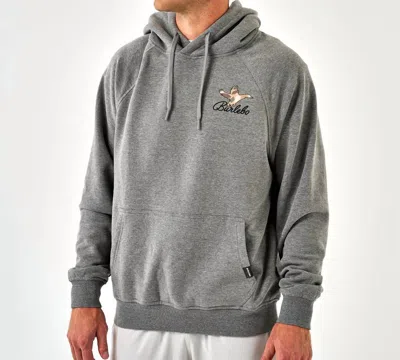 Burlebo Fleece Hoodie Ducks Flying In In Dark Heather Grey In Gray
