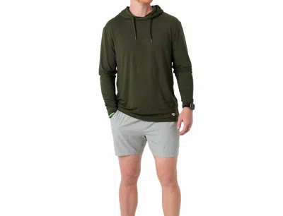 Burlebo Lightweight Performance Hoodie In Mallard Green