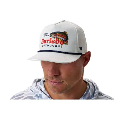 Burlebo Men's  Flies/hooks Adjustable Hat In White