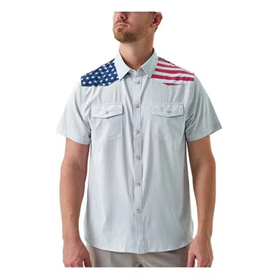 Burlebo Men's  Performance Western Button Up Shirt In Blue