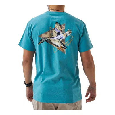 Burlebo Men's  Pintail Triangle Duck T-shirt In Blue