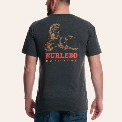Burlebo Men's Heather Black Classic Duck Graphic T-shirt