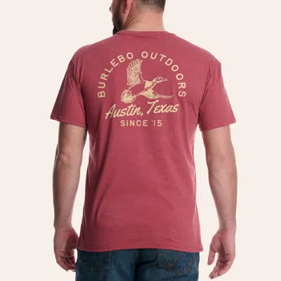 Burlebo Men's Heather Red Classic Duck Graphic T-shirt