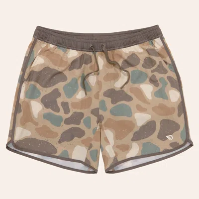 Burlebo Men's Jumbo Camo Print Swim Trunks In Brown