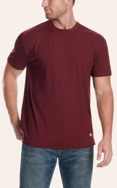 Burlebo Men's Maroon Go To Tee Performance T-shirt In Burgundy