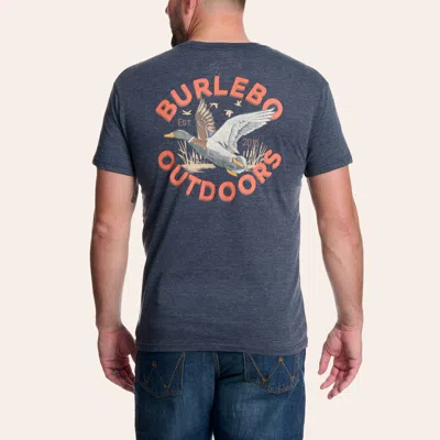 Burlebo Men's Navy Old School Duck Hunt Graphic T-shirt In Blue