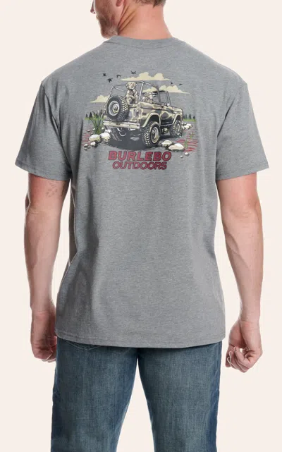 Burlebo Men's Off Road Bronco Heather Gray Graphic T-shirt