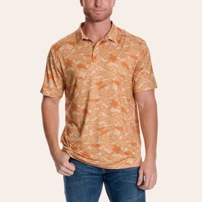 Burlebo Men's Orange Texas Camo Polo Shirt In Yellow