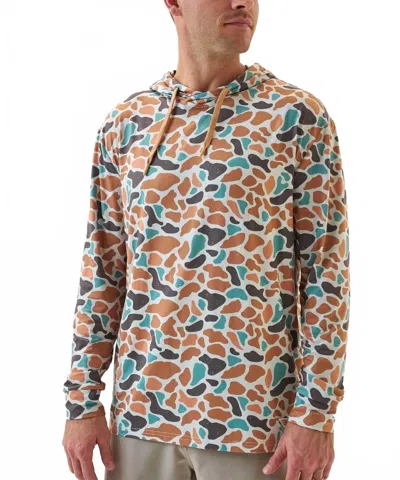 Burlebo Men's Performance Hoodie In Bayside Camo In Brown