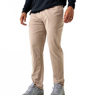 Burlebo Men's Performance Pants In Cobblestone Khaki In Neutral