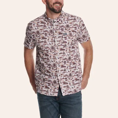 Burlebo Men's Performance Tan Brush Country Print Shirt In Multi