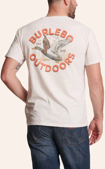 Burlebo Old School Duck Hunt Men's Cream T-shirt In Pink