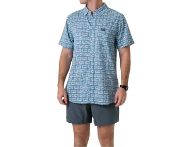 Burlebo Performance Button Up Shirt In Anglers Choice In Blue