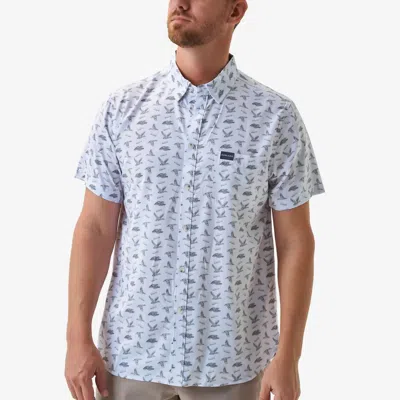 Burlebo Performance Button Up Shirt In Ducks And Calls In Multi