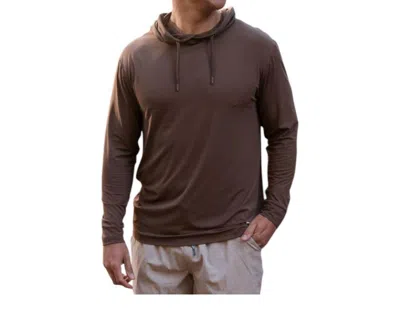 Burlebo Performance Hoodie In Heather Brown