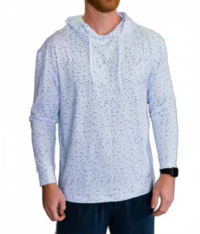 Burlebo Performance Long Sleeve Hoodie In White Speckled In Multi