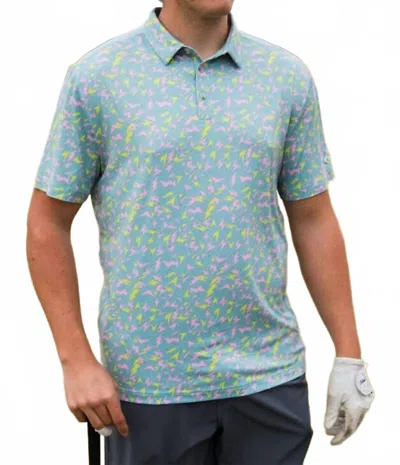 Burlebo Performance Polo In Electric Storm In Blue