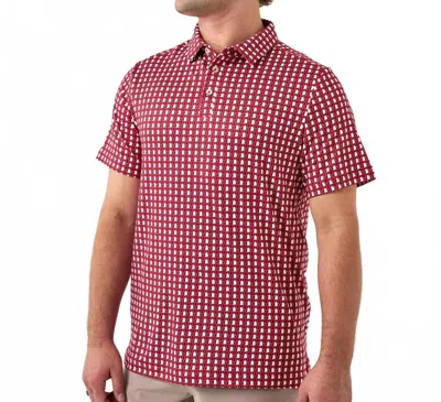 Burlebo Performance Polo Shirt In Alabama Crimson Tide In Pink