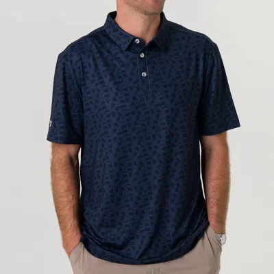 Burlebo Performance Polo Shirt In Stars And Stripes In Blue