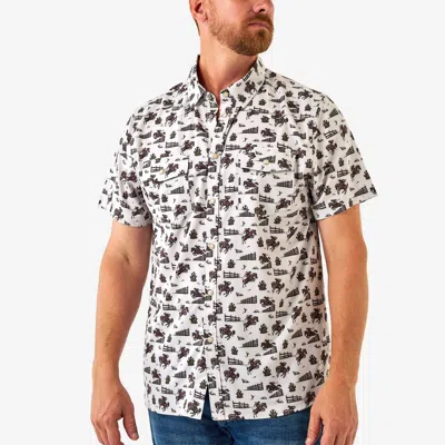 Burlebo Performance Western Shirt In Cowboy Country In Multi