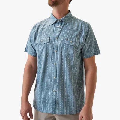 Burlebo Performance Western Shirt In Ranch Sage In Blue