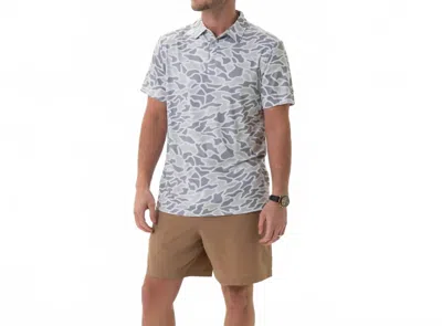 Burlebo Quick Dry Performance Polo In White Camo In Multi