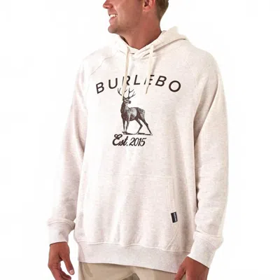Burlebo Whitetail Deer Fleece Hoodie In Heather Oatmeal In Multi