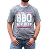 Burlebo Will Bbq For Beer Short Sleeve Tee In Heather Grey In Grey