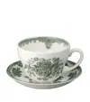 Burleigh Asiatic Pheasants Breakfast Cup And Saucer In Green