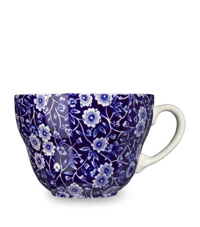 Burleigh Blue Calico Breakfast Cup And Saucer