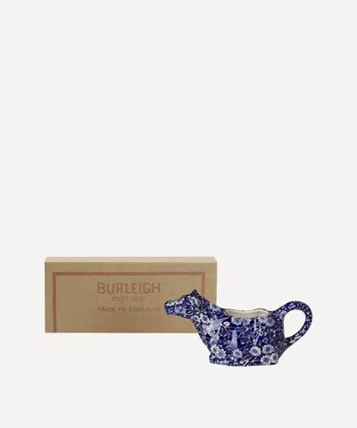 Burleigh Blue Calico Cow Creamer
