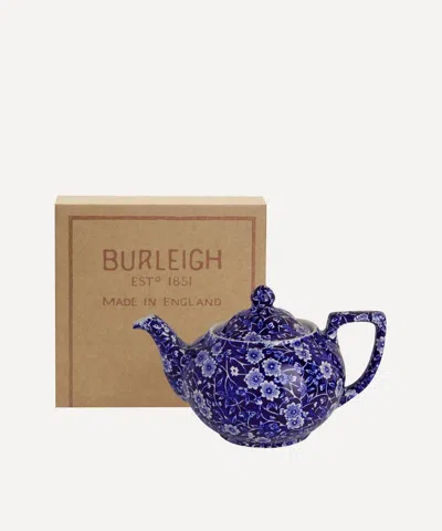 Burleigh Blue Calico Small Teapot In Gift Box