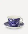 Burleigh Blue Calico Teacup And Saucer