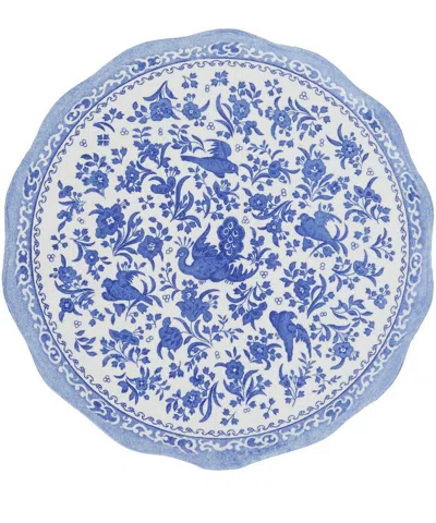 Burleigh Regal Peacock Earthenware Cake Plate