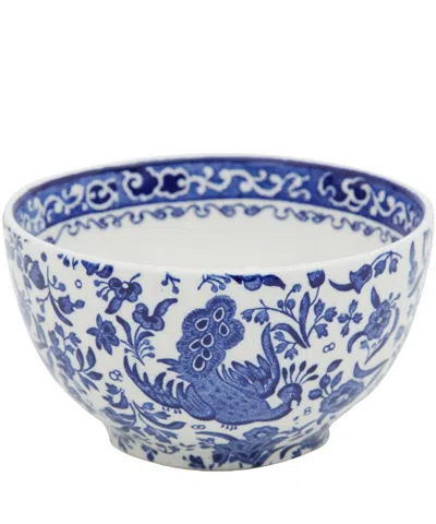 Burleigh Regal Peacock Earthenware Sugar Bowl 12cm