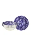Burleigh Set Of 4 Calico Cereal Bowls